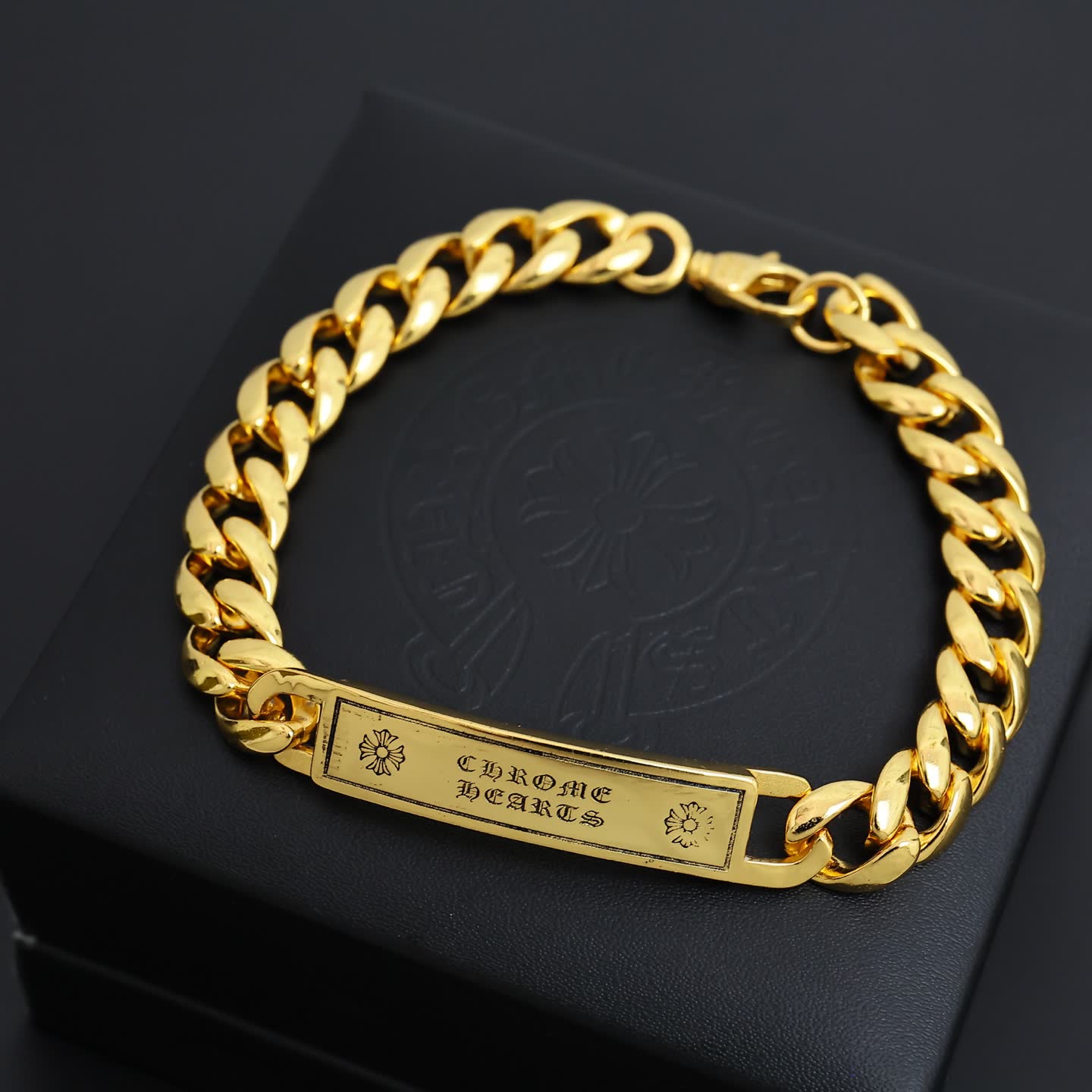 Chrome Hearts Gold Charm Bracelet